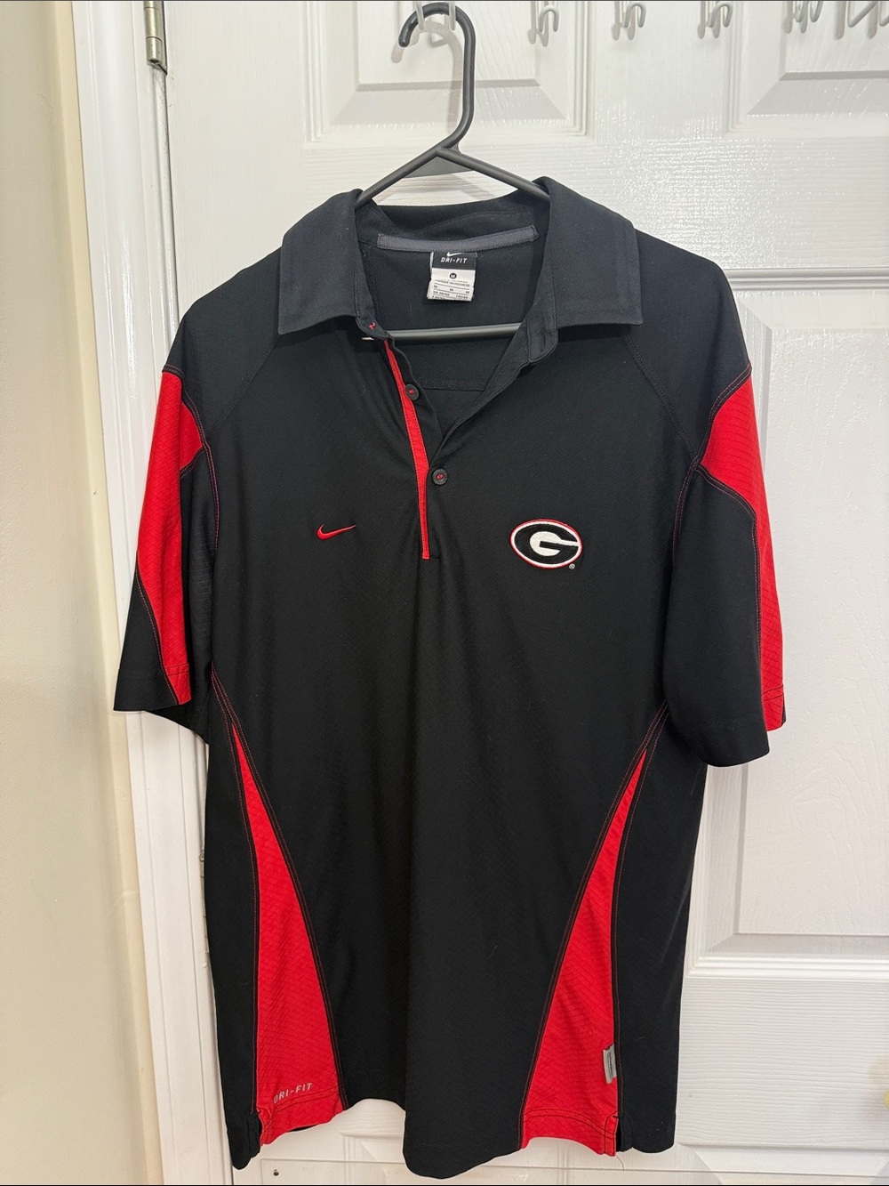 Nike Black and Red Georgia Bulldogs Polo UGA